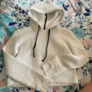 aeropostale white cropped hoodie